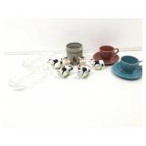 Fiesta-ware, Small Redwing Christmas Crock, Cow