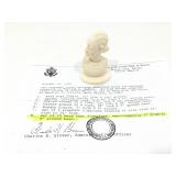 Genuine Elephant Ivory 3in H African Tribal Bust,