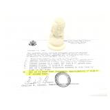 Genuine Elephant Ivory 3in H African Tribal Bust,