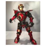 Metal Iron-man figure made out of cart parts,