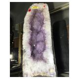 Raw Amethyst geode section, approx 8x6x17 inches