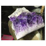 Raw Amethyst Geode Section, approx 8x7x4 inches