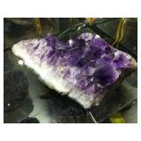 Raw Amethyst Geode Section, approx 7x9x5 inches