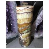 Hand Carved Onyx Stone lamp made in Mexico,