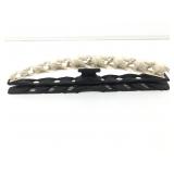 Ivory Carved Elephant Tusk. 21.75L x 5.5H