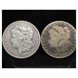 2-Silver Morgan Dollars