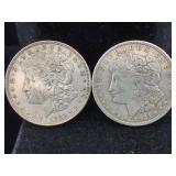 2-Silver Morgan Dollars