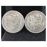 2-Silver Morgan Dollars