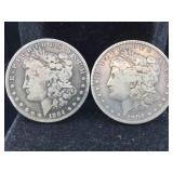 2-Silver Morgan Dollars
