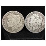 2-Silver Morgan Dollars