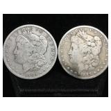 2-Silver Morgan Dollars
