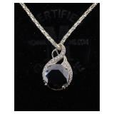AGI certified Black diamond pendant 8.64 Cts. 17