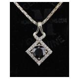 AGI certified black diamond pendant, 3.88 Cts. 16