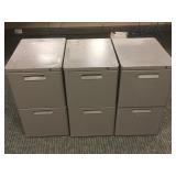 3 two drawer file cabinet.