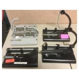 Manual Three hole punch machines.