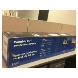 Portable Duet 80 in projection screen. In box.