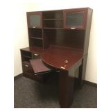 Desk with hutch, drawers and key board pull out.