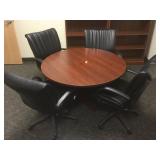 48 in Round meeting table with four rolling