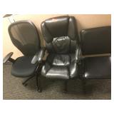 6 Assorted office chairs.