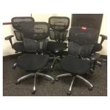 Adjustable Rolling office chairs.