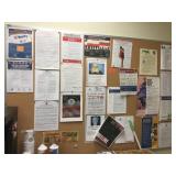 Large quartlet wall tackboard. Approx 4x6 ft.