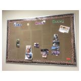 Large quartlet wall tackboard. Approx 4x6 ft.