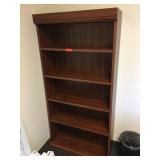 Bookshelf w/5 shelves, approx 6 ft tall