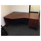 Large desk w/drawers, approx 6 ft long