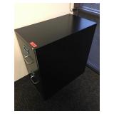 Black metal file cabinet w/2 drawers