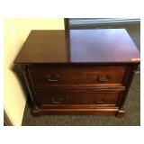 Wood file cabinet w/2 drawers, approx 38 inches