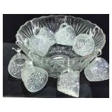 Anchor Hocking Punch bowl and cups in original