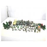 Large collection of military figures, tanks and