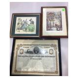 Assorted Framed prints some with COAs.