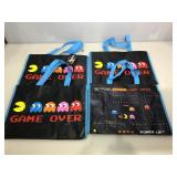 Pac Man reusable tote bags.