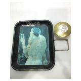 Repro Coca Cola tray w/Lindrer trinket box