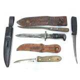 4 Knives, only 3 have sheath