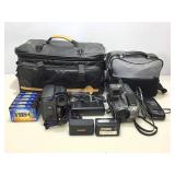 Panasonic video camera recorder w/RCA Small