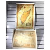 Cozumel Island tube with rolled map and island