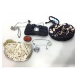 Small fashion handbags with bag holders and more.