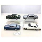 4 Die-cast cars, scale 1:18