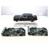 3 Die-cast cars, scale 1:12