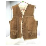 Leather vest made in Mexico, size 40