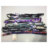 Assorted sports lanyards.