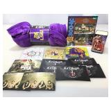 Assorted items. Puzzle, candle, blanket and more.