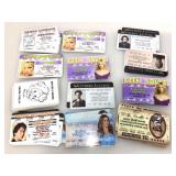 Assorted fantasy licenses and other laminated