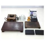 Assorted display stands and Trinket dish.