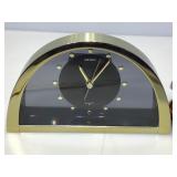 Vintage folding travel clocks and Seiko mantle