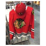 Chicago Blackhawks jersey & hat sz xlarge