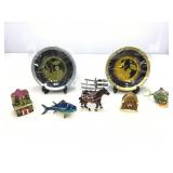 Cloisonne Las Vegas souvenir plates and assorted
