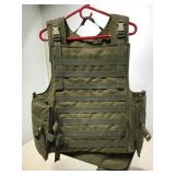 Green Ballistic vest carrier. Looks size L.